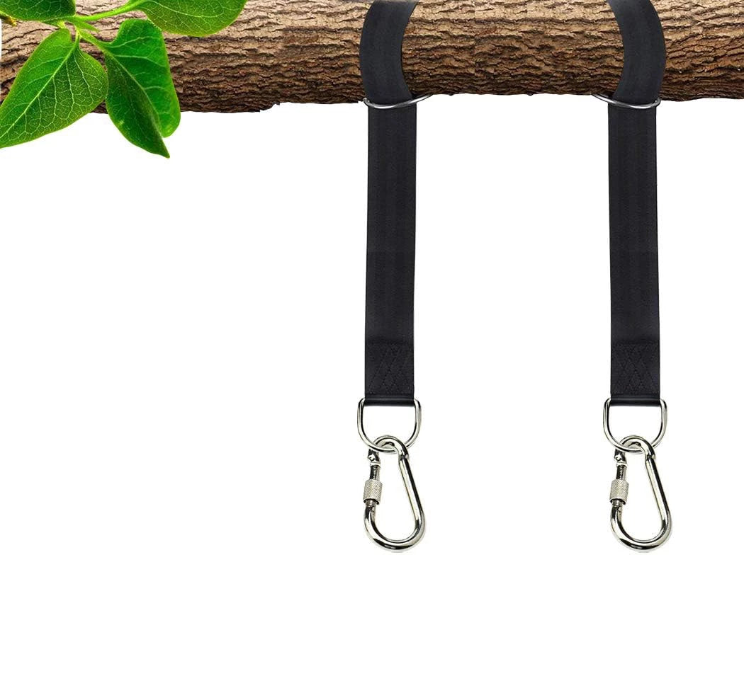 Tree Swing Hanging Straps Kit,Heavy Duty Holds 2200LBS Extra Long, with Safer Lock Snap Carabiners