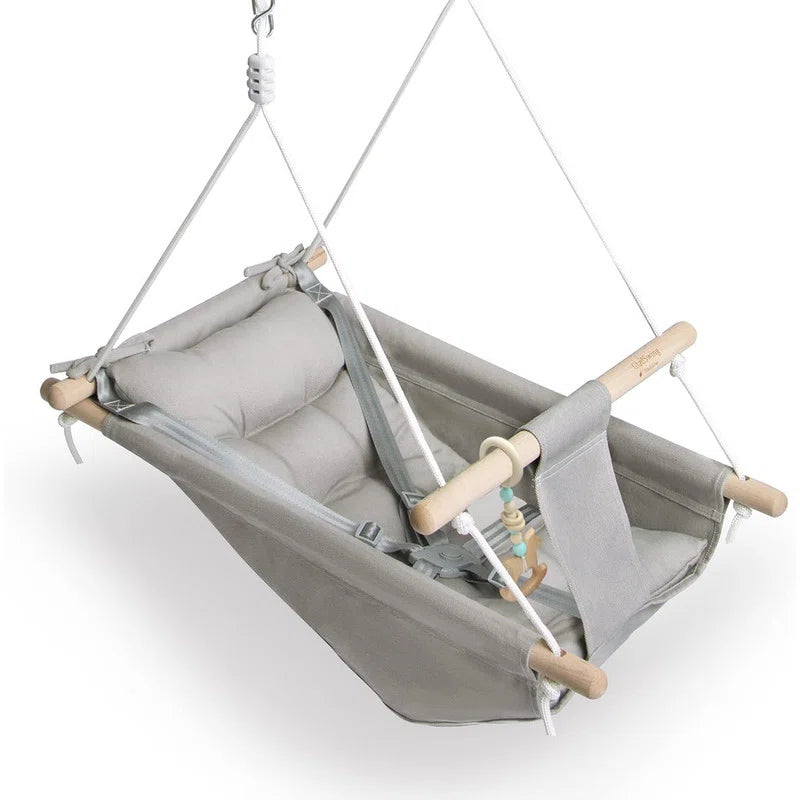 Canvas Hammock Baby Swing for Baby to Toddler,Wooden Toy,Infant Swing Indoor Gary