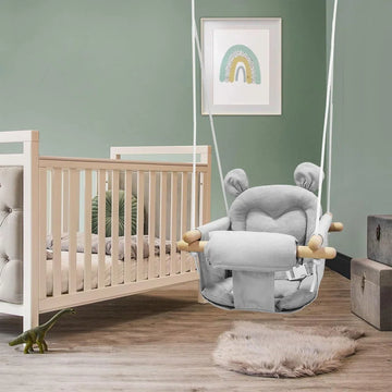 Best Newborn Swing for Indoors, Baby Swing Secure Wooden Hanging Swing Seat