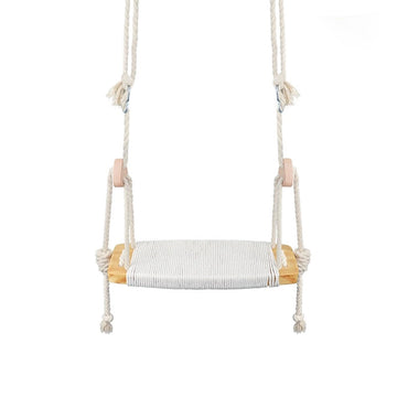 Indoor And Outdoor Solid Wood Children's Swing With Installation Accessories