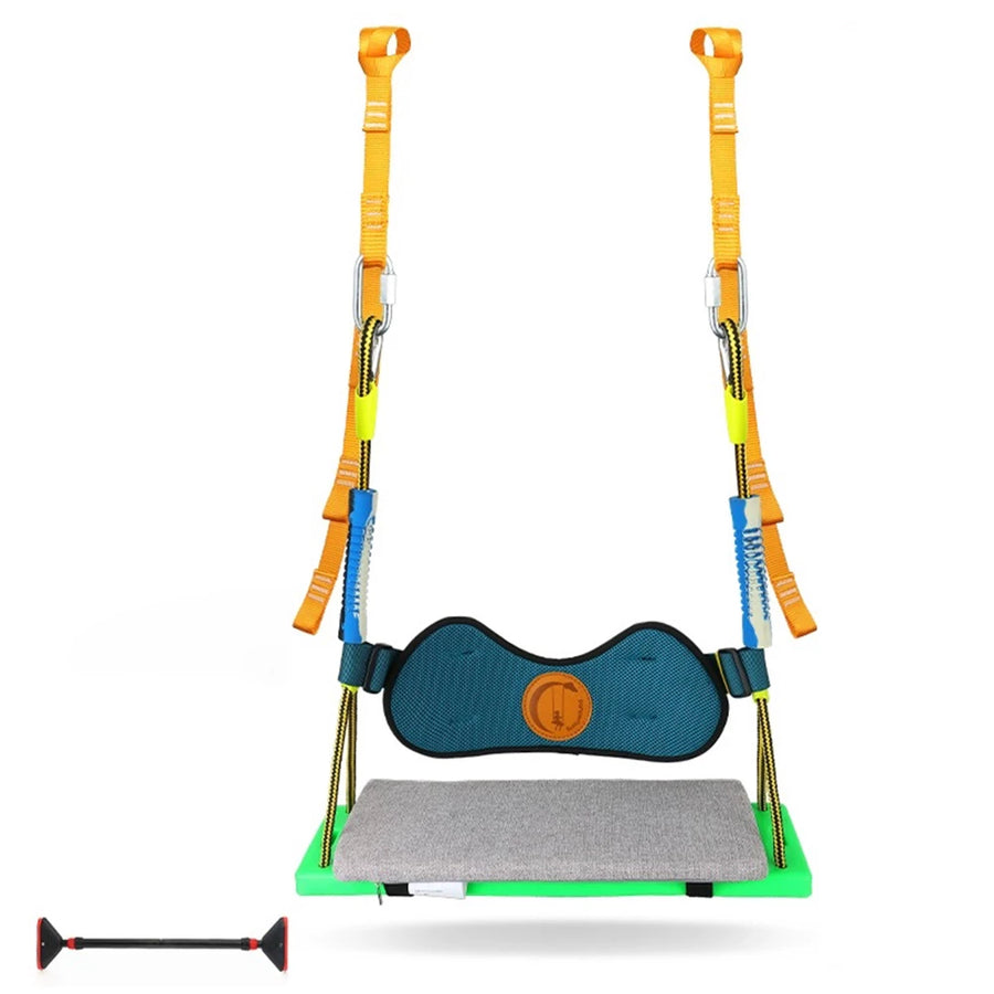 Indoor And Outdoor Large Seat Children's Swing Chair Set with Horizontal Bar Fixed