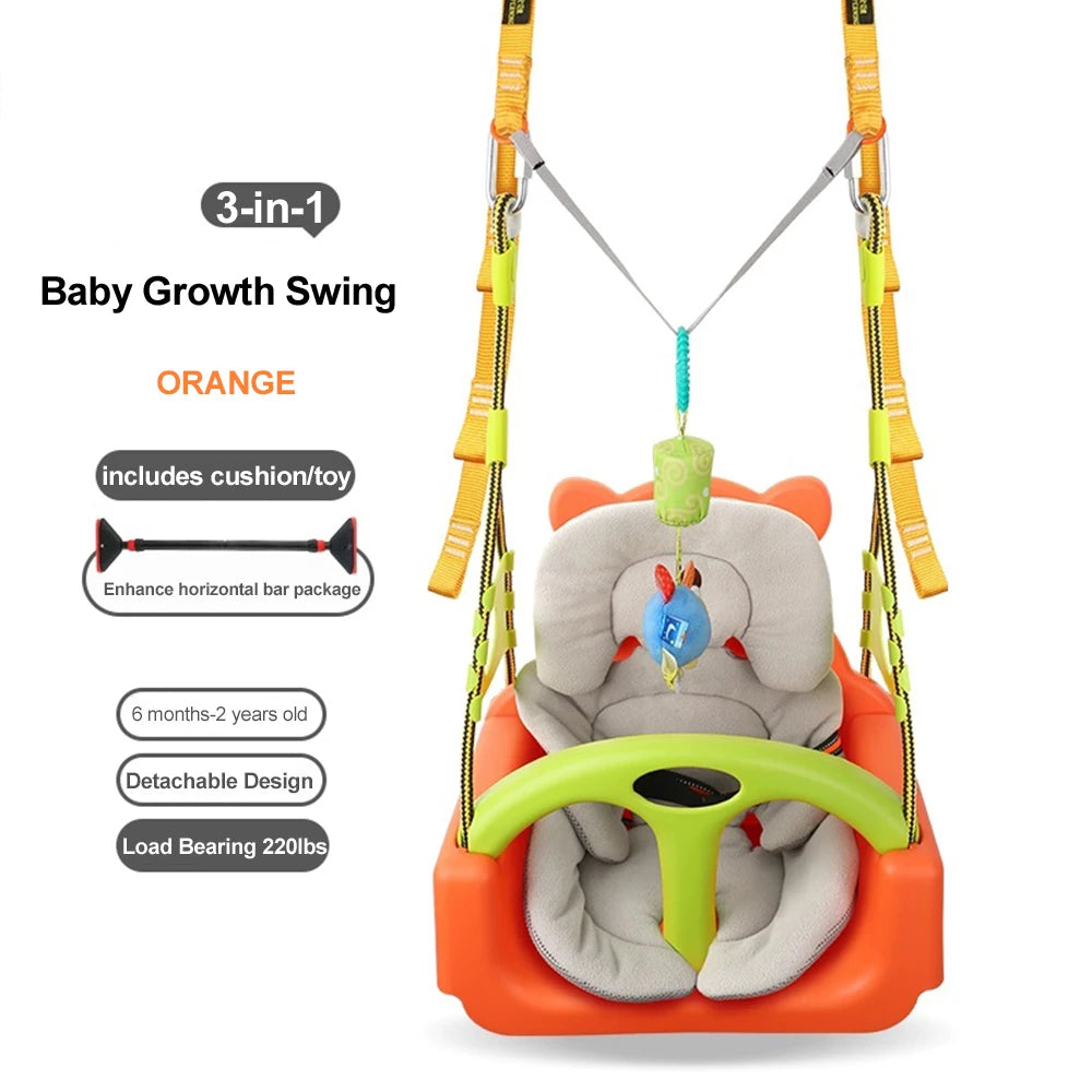 3-In-1 Growing Baby Swing Set Suitable For Babies Aged 6-24 Months